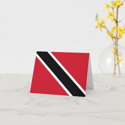 Vlag Trinidad en Tobago Kaart (Gele Bloem)
