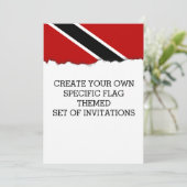 Vlag Trinidad en Tobago Kaart (Staand voorkant)