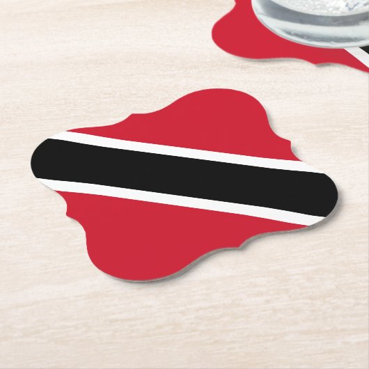 Vlag Trinidad en Tobago Kartonnen Onderzetters (Gekanteld)