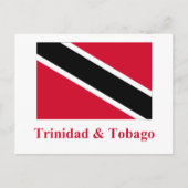 Vlag Trinidad en Tobago met naam Briefkaart (Voorkant)