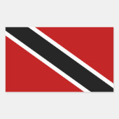 Vlag Trinidad en Tobago Rechthoekige Sticker (Voorkant)