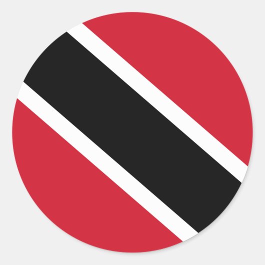 Vlag Trinidad en Tobago Ronde Sticker (Voorkant)
