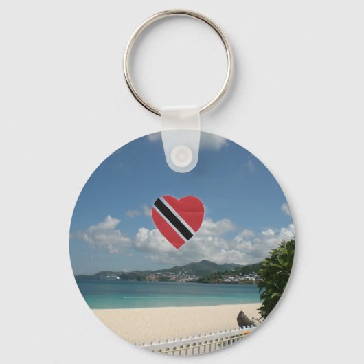 Vlag Trinidad en Tobago Sleutelhanger (Voorkant)