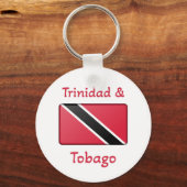 Vlag Trinidad en Tobago Sleutelhanger (Voorkant)