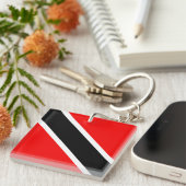 Vlag Trinidad en Tobago Sleutelhanger (Voorkant Rechts)