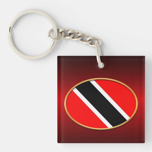 Vlag Trinidad en Tobago Sleutelhanger (voorkant)