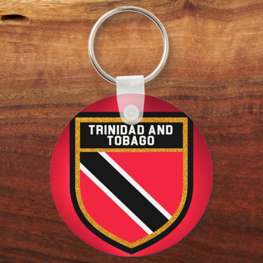 Vlag Trinidad en Tobago Sleutelhanger (Voorkant)