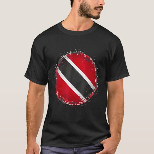 Vlag Trinidad en Tobago T-shirt (Voorkant)