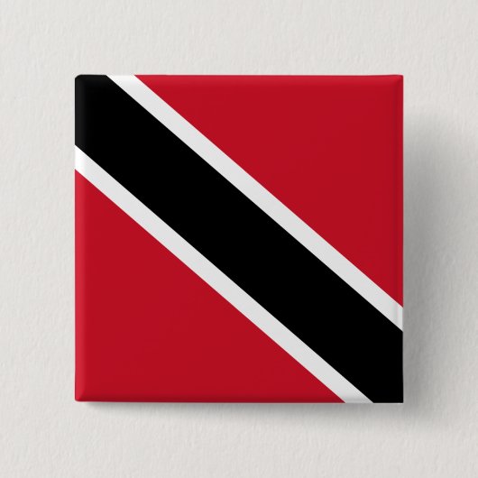 vlag trinidad en tobago vierkante button 5,1 cm (Voorkant)