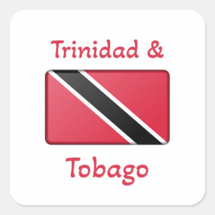 Vlag Trinidad en Tobago Vierkante Sticker