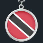 Vlag Trinidad en Tobago Zilver Vergulden Ketting<br><div class="desc">Vlag Trinidad & Tobago; Trinidadian,  Tobagonian</div>