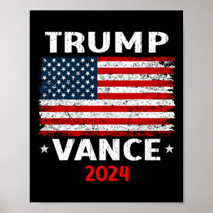 Vlag Trump Vance 2024 VP Vice President Poster
