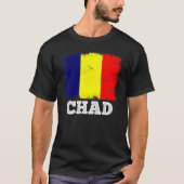  vlag Tsjaad: Tsjaadse achterlandvlag Tsjaad T-shirt (Voorkant)