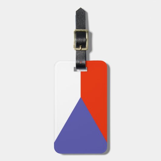 vlag Tsjechië Bagagelabel (Voorkant verticaal)