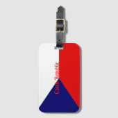 vlag Tsjechië Bagagelabel (Voorkant (verticaal))