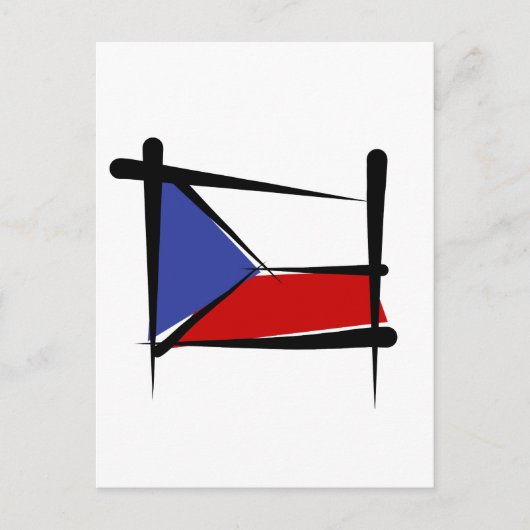 Vlag Tsjechië Briefkaart (Voorkant)