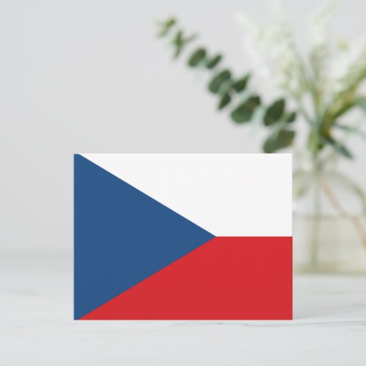 vlag Tsjechië Briefkaart (Staand voorkant)