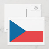 vlag Tsjechië Briefkaart (Voorkant / Achterkant)