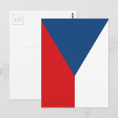 vlag Tsjechië Briefkaart (Voorkant / Achterkant)