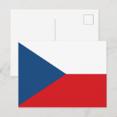 vlag Tsjechië Briefkaart (Voorkant / Achterkant)