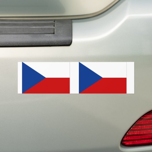 vlag Tsjechië Bumpersticker (Op auto)