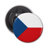 vlag Tsjechië Button Flesopener (Voorkant)
