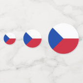 vlag Tsjechië Confetti (Achterkanten)