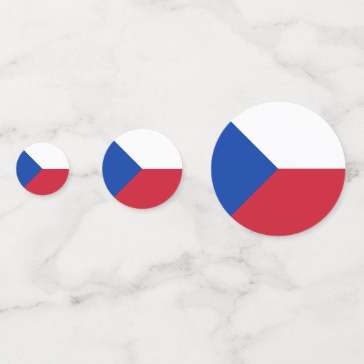 vlag Tsjechië Confetti (Achterkanten)
