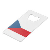 vlag Tsjechië Creditkaart Flessenopener (Voorkant Gekanteld)