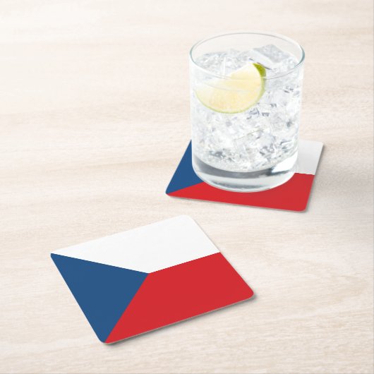 vlag Tsjechië Kartonnen Onderzetters (Insitu)