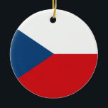 vlag Tsjechië Keramisch Ornament<br><div class="desc">vlag Tsjechië</div>