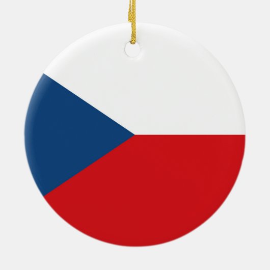 vlag Tsjechië Keramisch Ornament (Achterkant)