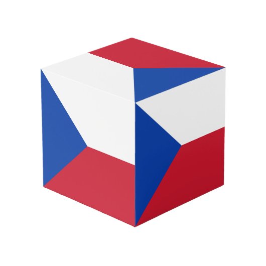 vlag Tsjechië Kubus (Achter hoekig)