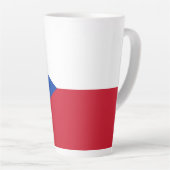 vlag Tsjechië Latte Mok (Rechterhoek)
