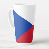 vlag Tsjechië Latte Mok (Linkerhoek)