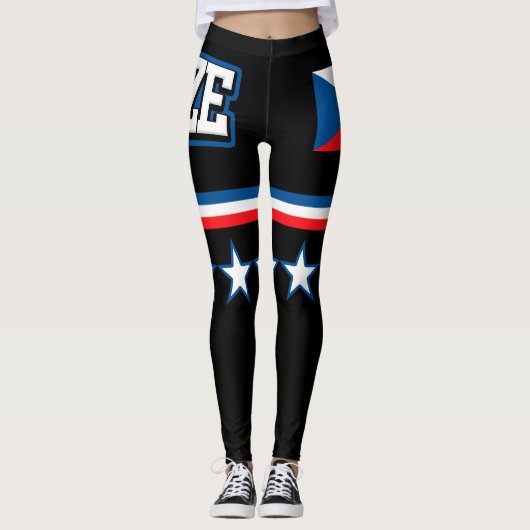 vlag Tsjechië Leggings (Voorkant)
