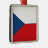 vlag Tsjechië Metalen Ornament (Rechts)