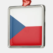 vlag Tsjechië Metalen Ornament (Links)