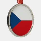 vlag Tsjechië Metalen Ornament (Rechts)
