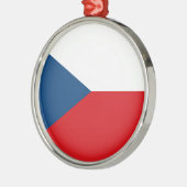vlag Tsjechië Metalen Ornament (Links)