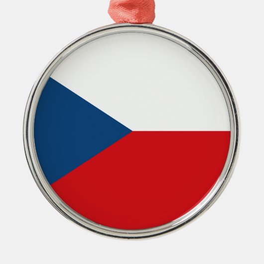 vlag Tsjechië Metalen Ornament (Voorkant)