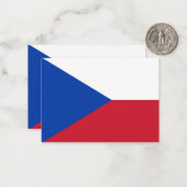 vlag Tsjechië Notitiekaartje (Voorkant / Achterkant in situ)