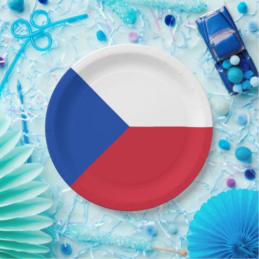 vlag Tsjechië Papieren Bordje (Feest)