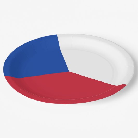 vlag Tsjechië Papieren Bordje (Gekanteld)
