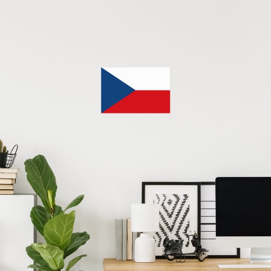 vlag Tsjechië Poster (Thuiskantoor)