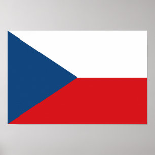 vlag Tsjechië Poster