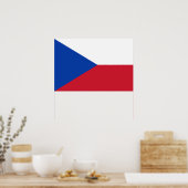 vlag Tsjechië Poster (Keuken)