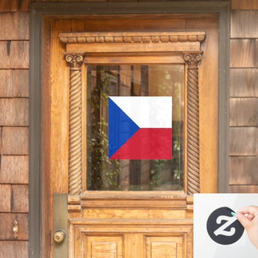 vlag Tsjechië Raamsticker (Huis Deur)