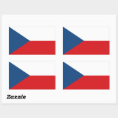 vlag Tsjechië Rechthoekige Sticker (Vel)