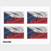 vlag Tsjechië Rechthoekige Sticker (Vel)